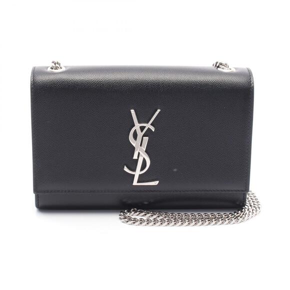 Saint Laurent Handbags - Saint Laurent Kate Shoulder Bag Leather Black